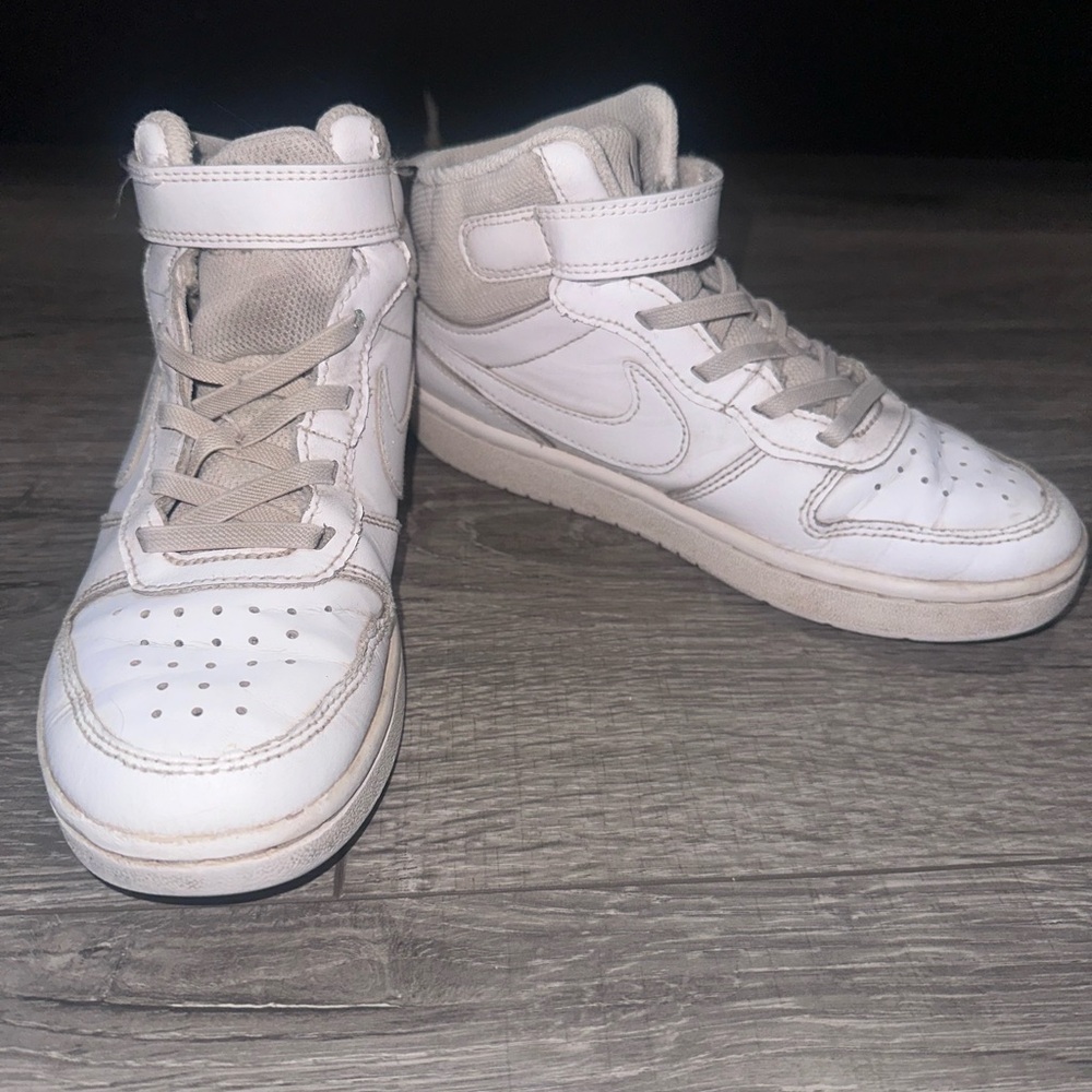Nike Unisex Kids Court Borough Mid 2 CD7783-100 White Sneaker Shoes